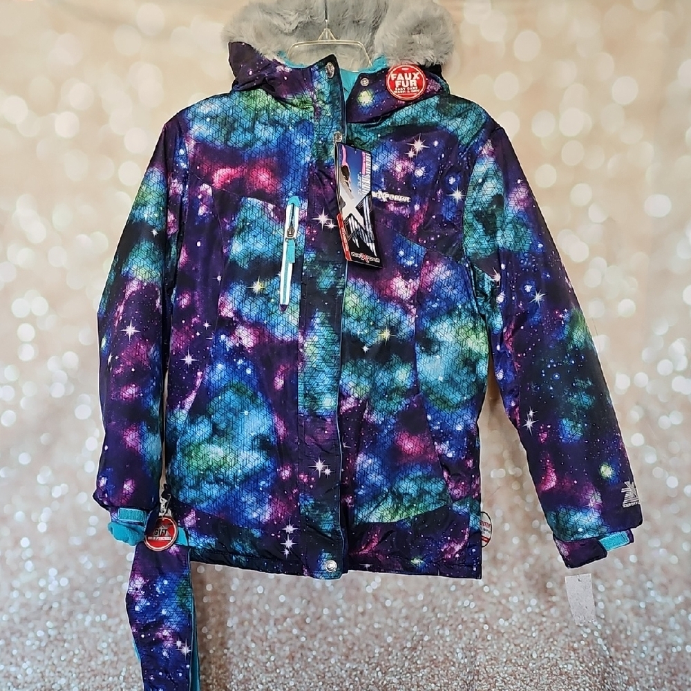 ZeroXposur Cosmic Print Kids Puffer Jacket